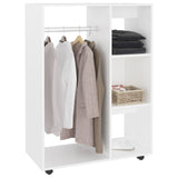 NNEVL Wardrobe White 80x40x110 cm Engineered Wood