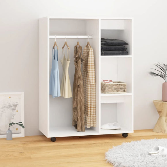 NNEVL Wardrobe White 80x40x110 cm Engineered Wood