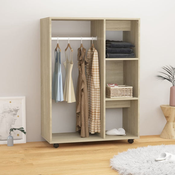 NNEVL Wardrobe Sonoma Oak 80x40x110 cm Chipboard