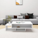 NNEVL Coffee Table White 105x55x32 cm Chipboard