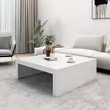 NNEVL Coffee Table White 100x100x35 cm Chipboard
