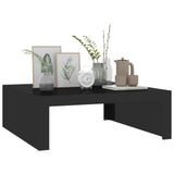 NNEVL Coffee Table High Gloss Black 100x100x35 cm Chipboard