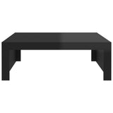 NNEVL Coffee Table High Gloss Black 100x100x35 cm Chipboard