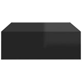 NNEVL Coffee Table High Gloss Black 100x100x35 cm Chipboard