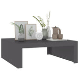 NNEVL Coffee Table High Gloss Grey 100x100x35 cm Chipboard