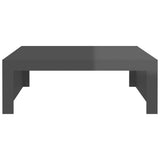 NNEVL Coffee Table High Gloss Grey 100x100x35 cm Chipboard