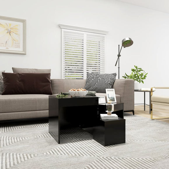 NNEVL Nesting Tables 3 pcs Black Chipboard