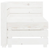 NNEVL Garden 2-Seater Pallet Sofa Solid Pinewood White