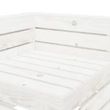 NNEVL Garden 2-Seater Pallet Sofa Solid Pinewood White