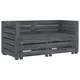 NNEVL Garden 2-Seater Pallet Sofa Solid Pinewood Grey