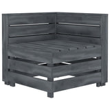 NNEVL Garden 2-Seater Pallet Sofa Solid Pinewood Grey