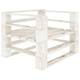 NNEVL 6 Piece Garden Pallet Lounge Set Solid Pinewood White