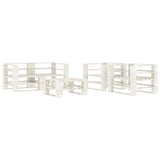 NNEVL 5 Piece Garden Pallet Lounge Set Solid Pinewood White