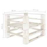 NNEVL 5 Piece Garden Pallet Lounge Set Solid Pinewood White