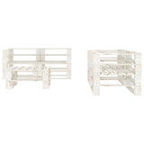 NNEVL 5 Piece Garden Pallet Lounge Set Solid Pinewood White