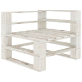 NNEVL 5 Piece Garden Pallet Lounge Set Solid Pinewood White