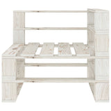 NNEVL 5 Piece Garden Pallet Lounge Set Solid Pinewood White