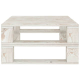 NNEVL 5 Piece Garden Pallet Lounge Set Solid Pinewood White