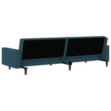 NNEVL 2-Seater Sofa Bed Blue Velvet