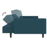 NNEVL 2-Seater Sofa Bed Blue Velvet
