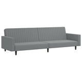 NNEVL 2-Seater Sofa Bed Light Grey Velvet