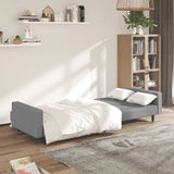 NNEVL 2-Seater Sofa Bed Light Grey Velvet