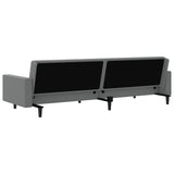 NNEVL 2-Seater Sofa Bed Light Grey Velvet