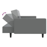 NNEVL 2-Seater Sofa Bed Light Grey Velvet