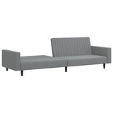 NNEVL 2-Seater Sofa Bed Light Grey Velvet