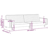 NNEVL 2-Seater Sofa Bed Light Grey Velvet
