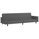 NNEVL 2-Seater Sofa Bed Dark Grey Velvet