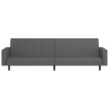 NNEVL 2-Seater Sofa Bed Dark Grey Velvet