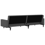 NNEVL 2-Seater Sofa Bed Dark Grey Velvet