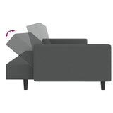 NNEVL 2-Seater Sofa Bed Dark Grey Velvet