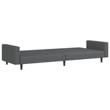 NNEVL 2-Seater Sofa Bed Dark Grey Velvet