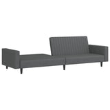 NNEVL 2-Seater Sofa Bed Dark Grey Velvet