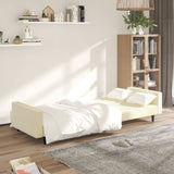 NNEVL 2-Seater Sofa Bed Cream Faux Leather