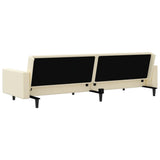 NNEVL 2-Seater Sofa Bed Cream Faux Leather