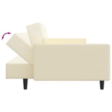 NNEVL 2-Seater Sofa Bed Cream Faux Leather