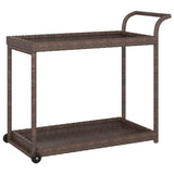 NNEVL Bar Cart Brown 100x45x83 cm Poly Rattan