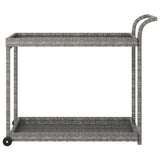 NNEVL Bar Cart Grey 100x45x83 cm Poly Rattan