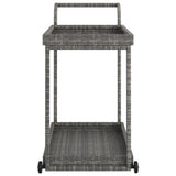 NNEVL Bar Cart Grey 100x45x83 cm Poly Rattan