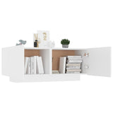 NNEVL Bedside Cabinet White 100x35x40 cm Engineered Wood