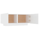 NNEVL Bedside Cabinet White 100x35x40 cm Engineered Wood