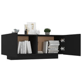 NNEVL Bedside Cabinet Black 100x35x40 cm Engineered Wood
