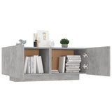 NNEVL Bedside Cabinet Concrete Grey 100x35x40 cm Engineered Wood