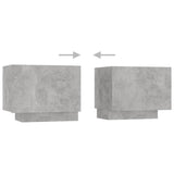 NNEVL Bedside Cabinet Concrete Grey 100x35x40 cm Engineered Wood