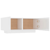 NNEVL Bedside Cabinet High Gloss White 100x35x40 cm Engineered Wood
