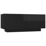 NNEVL Bedside Cabinet High Gloss Black 100x35x40 cm Engineered Wood