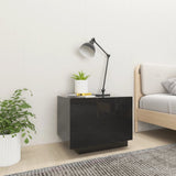 NNEVL Bedside Cabinet High Gloss Black 100x35x40 cm Engineered Wood